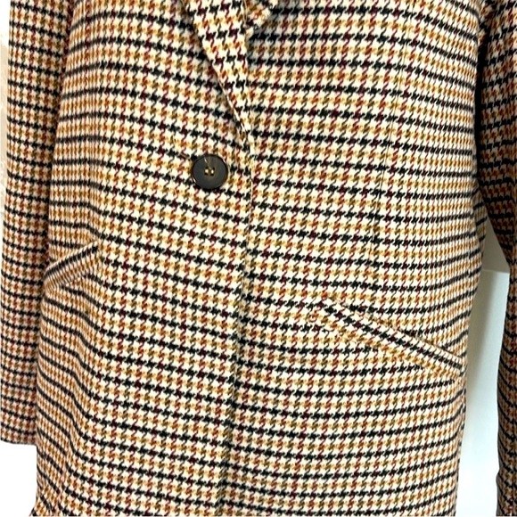 NWOT Torn by Ronny Kobo ANOK BLAZER forest combo Medium oversized,plaid,neutrals - Picture 7 of 8